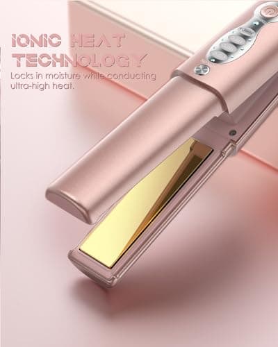 Portable Titanium Cordless Hair Straightener, Heats Up in Seconds & Lasts Up to 50 Minutes & USB Rechargeable, Dual Voltage Mini Travel Flat Iron Straightening for Small Touch-Ups-Not for Thick Hair — view 2