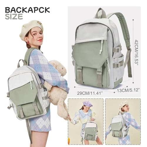 SZLX School Backpack Womens Lightweight School Bag Casual Daypack College Laptop Backpack for Men Women Water Resistant teen backpack Travel Rucksack for Sports High School Middle Bookbag for girls — view 4