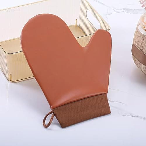 Tan Glove Applicator, Faux Leather Sunscreen Glove — view 3