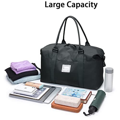 Hayayu Weekend Bag for Women Overnight Bags Travel Duffel Carry on Luggage Holdalls for Women Sports Bag Gym Bag Weekender Handbag, 55x27x18cm — view 2