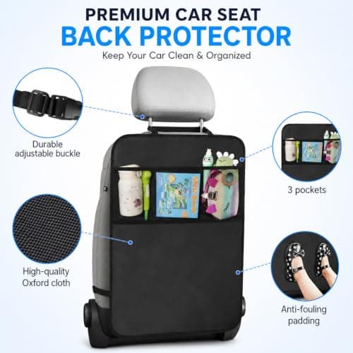 WANIXIA Car Seat Back Organiser 600D Oxford Fabric Storage Pockets — view 2