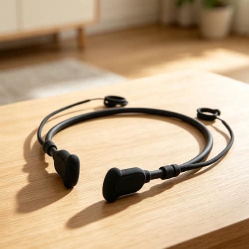 Minimalist Wireless Earphone Rope for Daily Commute Travel(Black Black) — view 2