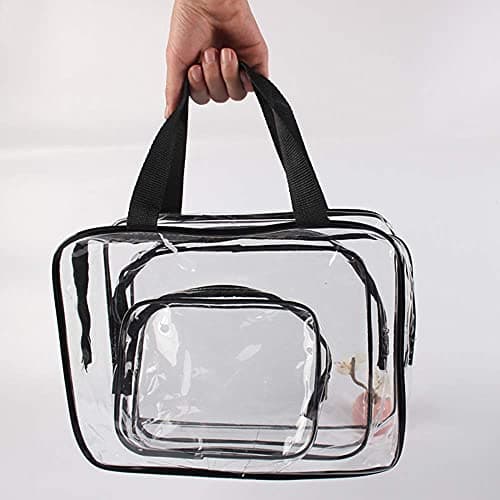 Yesland Set of 9 Makeup Bags, TSA Approved Clear Toiletry Bag Set, Waterproof PVC with Zipper Handle Portable Travel Luggage Pouch — view 6