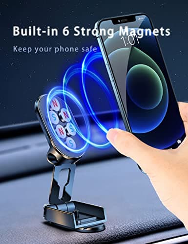 Magnetic Phone Holder Upgrade Double-Layer Foldable Universal 360° Rotation — view 2