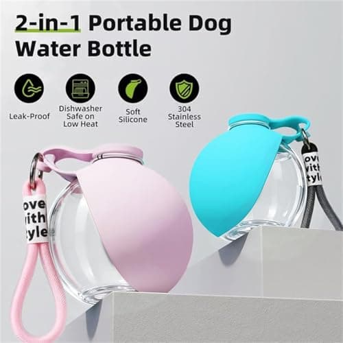 2‑in‑1 Portable Dog Water Bottle, 285ml Leak‑Proof Pet Drink Dispenser — view 4