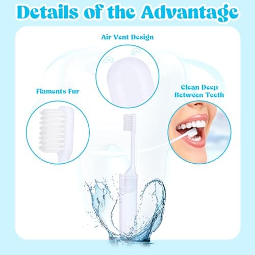 Zuimei 8Pcs Travel Toothbrush Set, Foldable Toothbrush with Mini Toothpaste — view 3