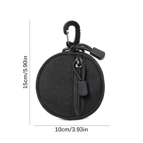 Waterproof Circular Zippers Bag with Quick Release Clip Ideal for Hiking Travel Daily Use Holds Earphones Quick Release Compatible Accessory Bag — view 2