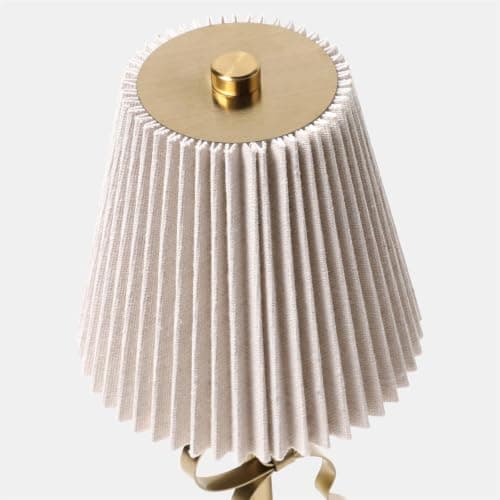OHS Bow Rechargeable Cordless Lamp Battery Operated USB Table Lamp, Gold — view 5