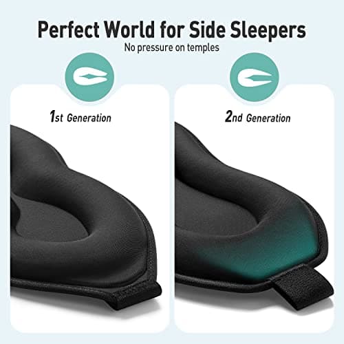 Umisleep Sleep Mask for Side Sleepers, 100% Blackout Eye Mask for Women Men — view 2