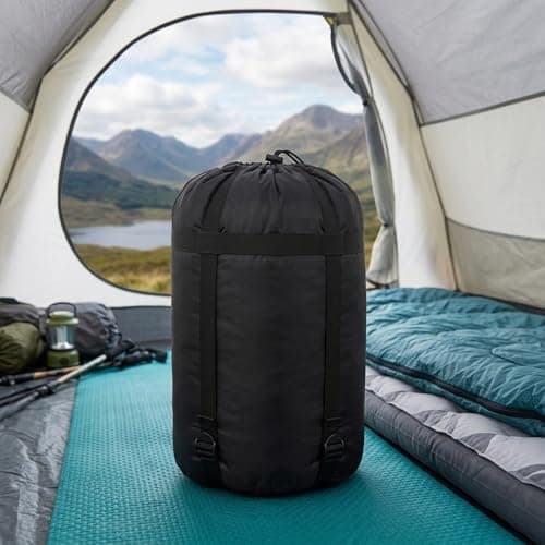 QhgPnt Compression Sack for Sleeping Bag, Compression Bag for Outdoor with Adjustable Straps, Water Resistant Holdall Rucksack, for Outdoors, Camping, Sports, Watersports (43 * 22cm) — view 6