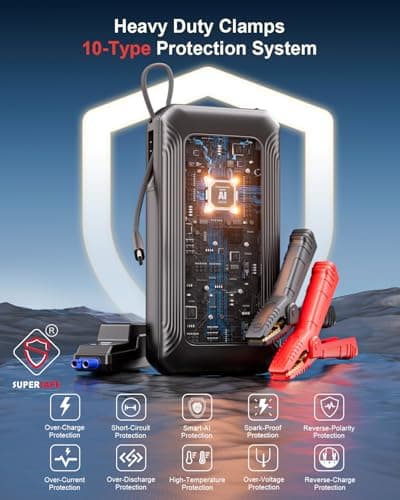 GOOLOO G7 3000A Jump Starter Power Bank with Built-in Cable & 45W QC — view 3