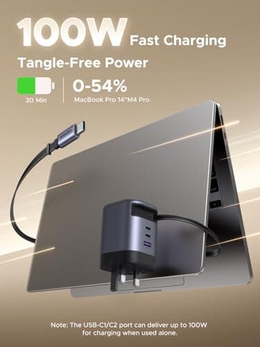 UGREEN USB C Charger 100W Nexode 2C1A GaN Fast Charger Plug — view 2