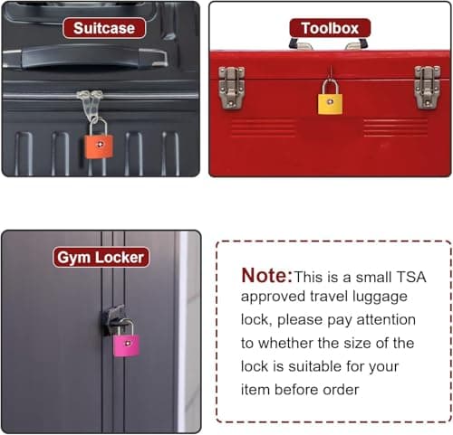 TSA Luggage Locks with Keys, [4 Packs][8 Keys] Diyife Key Travel Locks, Suitcase Padlock for Luggage, Keyed Luggage Locks Brass for Gym Lockers, Laptop Bags,Travel Suitcases etc — view 6
