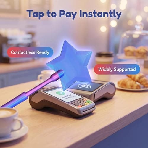 Embhlitfe Credit Card Wand 3D Printed Star Magic Wand,Contactless Payment Card Holder Rainbow Candy Colored Star Wand for Princess Costume,Birthday Favors,Cosplay Prop, for Little Girls (3) — view 4