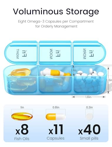 Zoolion Weekly Pill Box 7 Day 3 Times a Day - Travel Tablet Organiser — view 3