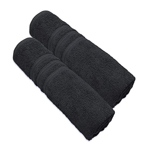 Extra Large Jumbo Bath Sheets Pack of 2 | 100% Cotton Bath Towels 85 x 200 cm | Luxury Hotel Quality Oversized Beach Towels | Soft, Thick & Highly Absorbent (BLACK) — view 3