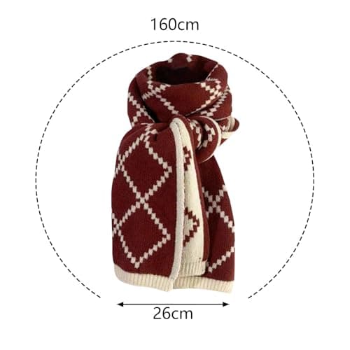 luoluoluo Christmas Scarf Womens UK, Ladies Knitted Neckerchief Xmas Shawl Winter Thermal Neck Warmer Portable Washable Neck Wrap Unisex Fluffy Scarves Winter Gift | Office, Travel, Outdoor — view 2