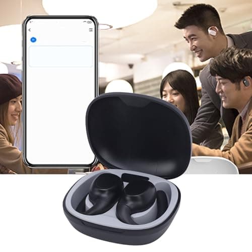 Pongnas Translation Earbuds with Real-Time 74-Language Support & Active Noise Cancelling — Earphones for Travel, Business, and -Cultural Conversations, Includes APP Control and 30-Hour Ba (Black) — view 4