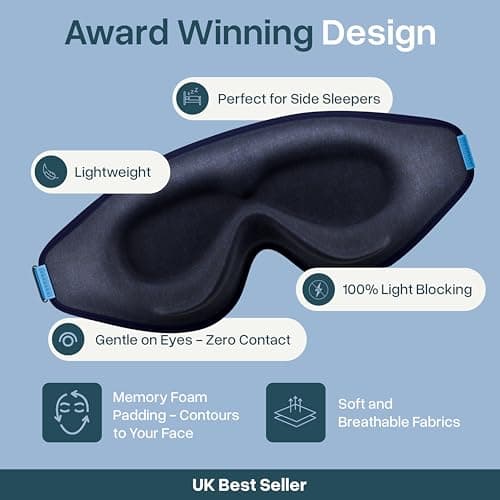 MyHalos Blackout Sleep Mask, Eye Mask for Sleeping, Zero Pressure, Travel — view 3