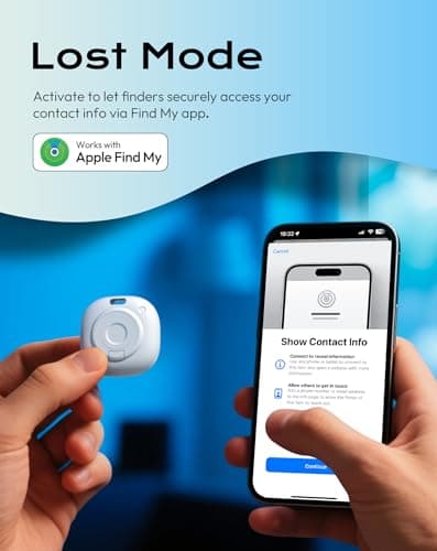 Smart Air Tracker Tag with Apple Find My, Item Finders for Luggage/Keys/Bags, Removable Battery (iOS Only) White — view 4