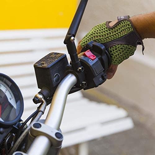 Adapter Universe Car Driver Gloves Retro Fingerless Vintage Leather Cycling Sport Gloves Brown — view 4