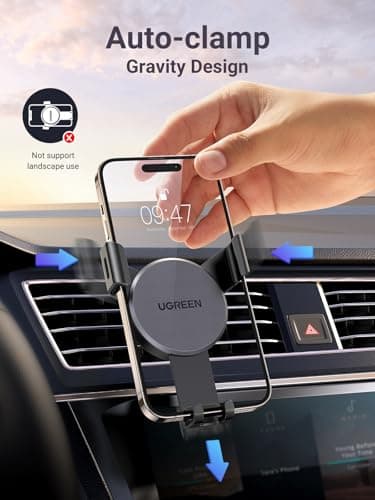 UGREEN Car Phone Holder Air Vent, Gravity Phone Mount for Cars Cradle — view 3