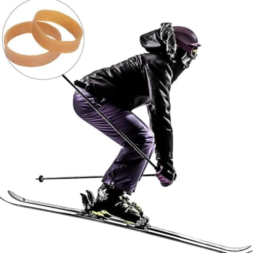 Ski Brake Retainer - 20x Rubber Brake Bands Set, Binding Stopper Clips | Flexible Ski Accessories for Securing Brakes During Carrying Waxing Travel Shop Service and Off Season Storage Use — view 5