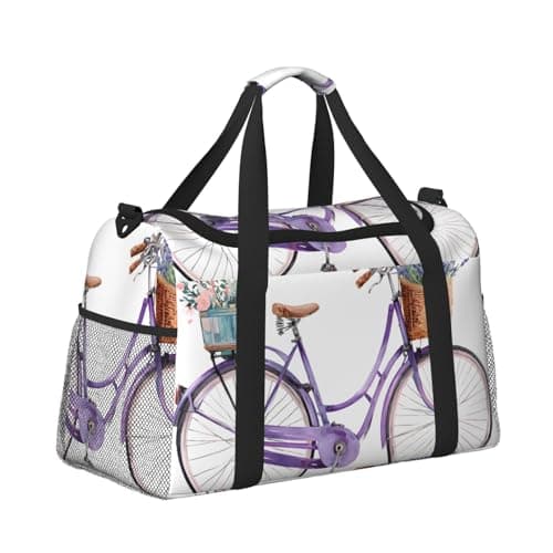 Lavender Bicycles Large Capacity Travel Storage Bag Lightweight Hand Carry Bag Overnight Storage Bag Unisex Travel Bag — view 3