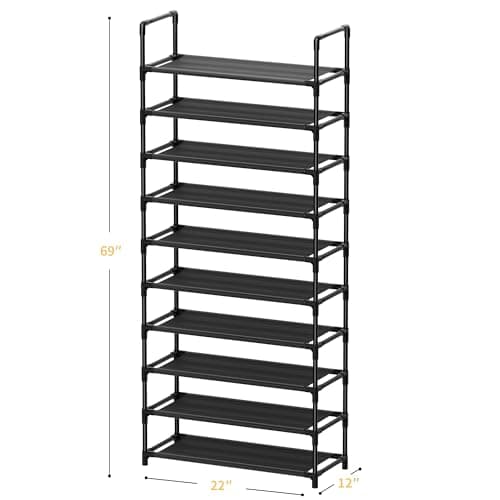 SPUSEN Shoe Rack, 10 Tier Shoe Storage Organizer,175 * 56 * 30cm,XL — view 3