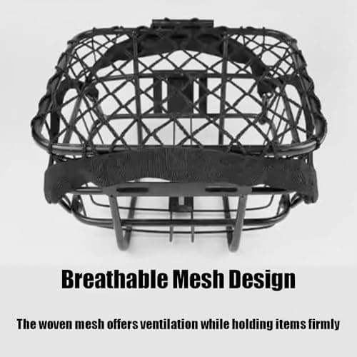 Motorcycle Cargo Net,Cargo Net with 4 Hooks Elastic Bungee Mesh Netting for Motorcycle Helmet Luggage Storage Motorbike Bike Roof Rack Car Van Campervan Cargos Safety Nets Organiser — view 6