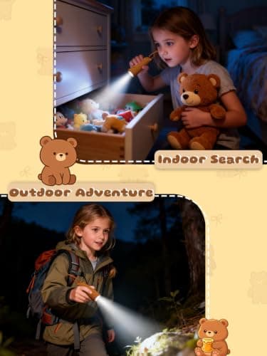 CoolGift Mart Kids Silicone Torch, Dimmable Flashlight for Toddlers Kids Boys Girls, Rechargeable Hanging Night Light for Camping, Night Walks and Home Use, Fun Animal Themed Portable Flashlight — view 4