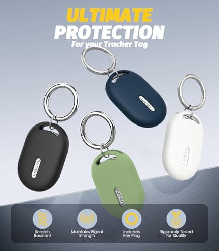 NEWZEROL 4-Pack Silicone Holder Case for Xiaomi Smart Tag with Keychain — view 2