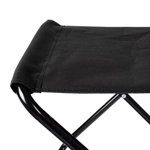 Harbour Housewares Folding Stools - Black - Pack of 2 - Canvas Camping Stool Adults Small Portable Lightweight Outdoor Foldable Garden Seat for Fishing, Travelling, Picnics — view 5