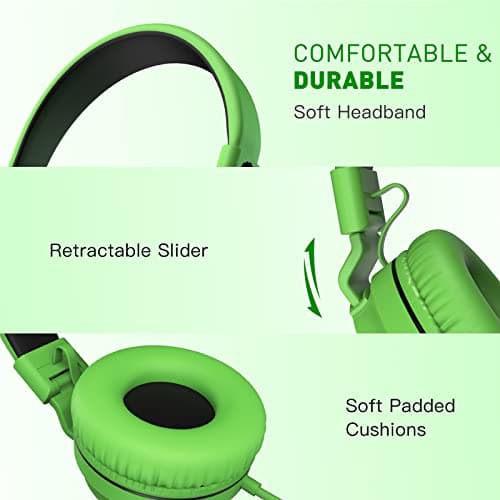 Rockpapa 952 On-Ear Kids Headphones Wired for School with Microphone — view 2