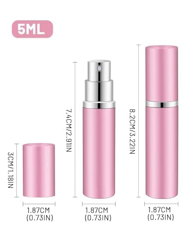 BELEVO Travel Perfume Atomiser Bottle Set - 3 Portable 5ml Mini Spray Bottles for Aftershave, Pocket, Handbag - Refillable Must-Have — view 6