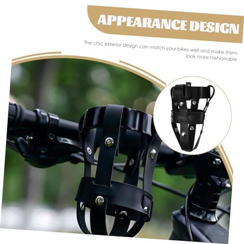 Bike Water Bottle Holder Black Aluminum Alloy and Pu — view 6