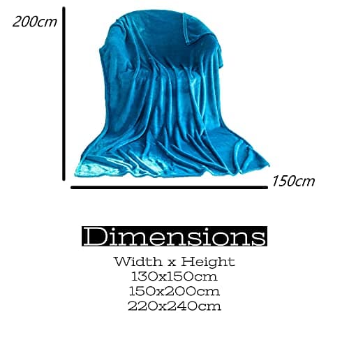 Turquoise Blue Flannel Fleece Blanket fluffy throw Super soft Bed Blanket warm comfortable Throws for sofa/couch/plush/Lightweight/Travel Blankets, Double Size, 150x200cm — view 4