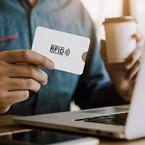 Sliver RFID Blocking Sleeves, [10 Pack] [TUV Certification] Anti-Theft Credit Card Protector RFID & NFC Contactless Card Security Holders Prevent Identity Theft for Credit, Debit Cards, Passport — view 2