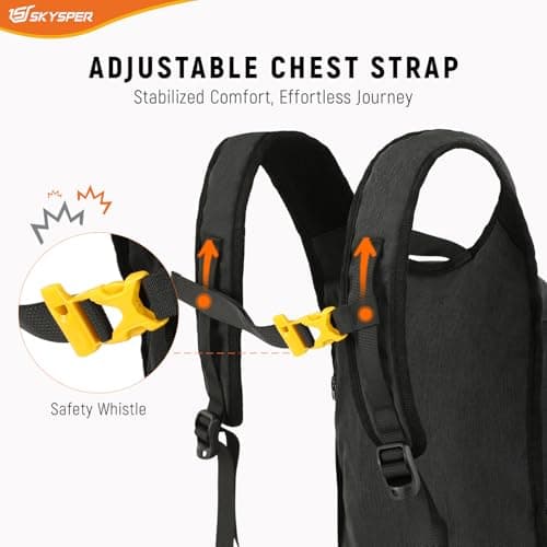 SKYSPER 15L Hiking Backpack Lightweight Foldable Daypack with Chest Strap Small Travel Rucksack for Women Men Packable Folding Bagpack for Travelling — view 4