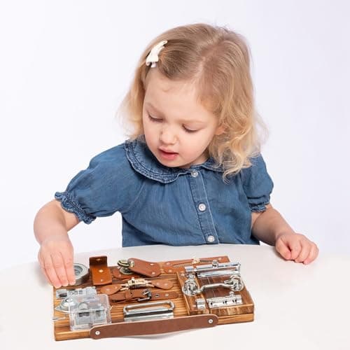 Jacootoys Busy Board for Toddler Travel Toy Activity Board Fine Motor Skill — view 4