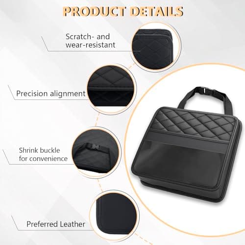 VAGCARS Car Seat Back Organizer,Leather Seatback Hanging Bag Large Capacity — view 3