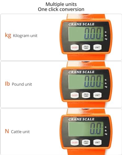 QWORK® Digital Hanging Scale, 300KG / 660lb, Aluminum Digital Luggage Scale, for Wharf Weighing, Steel Raw Materials, Fishing — view 4