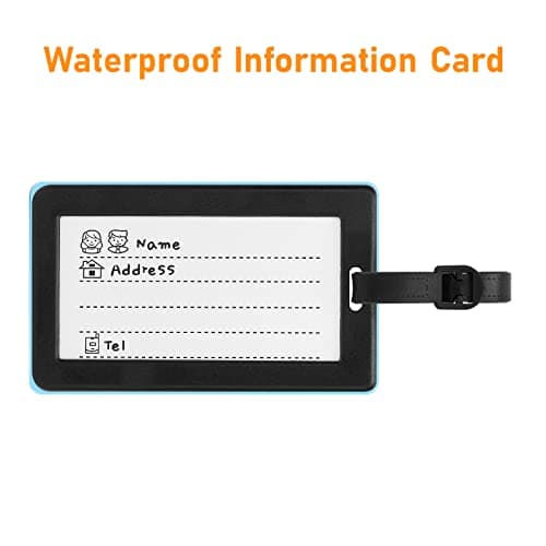 ZOUIQSS Luggage Tags Pack of Two,Baggage Tags Suitcase ID Labels Business Card Holder/Travel ID Bag Tag(Glasses) — view 5