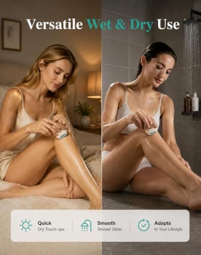 Portable 3-Layer Hair Shaver with Rotating Cover, Women's Wet & Dry Travel Razor 3 Pack, Triple Blade Hair Remover for Legs, Underarms, Face & Bikini, Compact for Purse, Gym & Travel (3pcs) — view 4