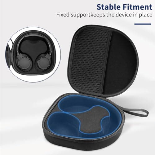 Case for Sony WH-CH720N WH-1000XM4 WH-CH700N and JBL 720BT 710BT Wireless Noise Cancelling Headphones, Travel Case Carrying Cover Bag with Removable Inner Support (Black) — view 5