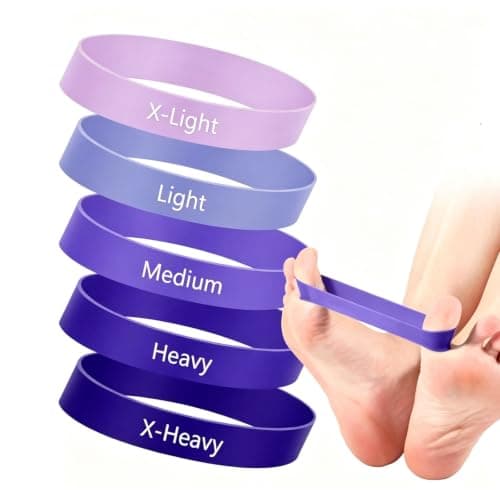 Qusinfc TPE Toe Fitness Set Toe Stretch Band for Travel, Purple — view 6