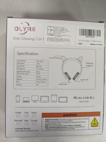 Olyre Kids Wired Headphones with Mic, LED Cat Ears Headset for Girls, Boys — view 4