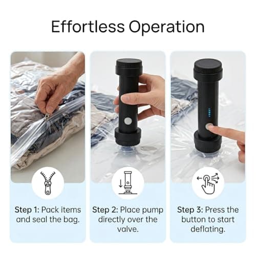 Portable Electric Vacuum Pump for Travel Storage Bags USB Rechargeable — view 6