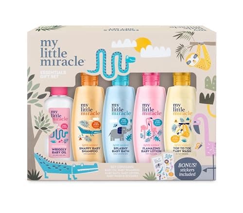 My Little Miracle Baby Gift Set | Lotion, Shampoo & Conditioner, Oil, Bath & Top to Toe Wash | Newborn Essentials & Baby Shower Gifts