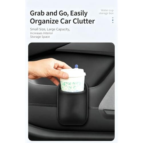 In Car Bottle Storage Pocket, Black — view 6